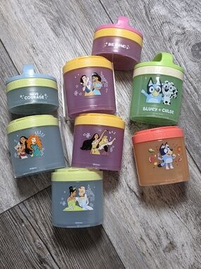 Whiskware Disney Princesses & Bluey Mix and Match Stacking Containers Set of 8
